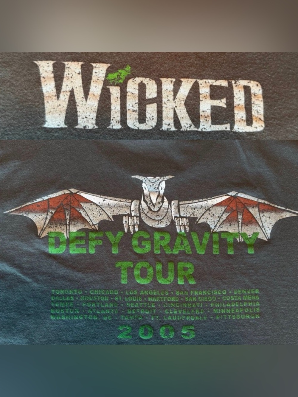 Original Wicked 1st US tour tshirt 2005